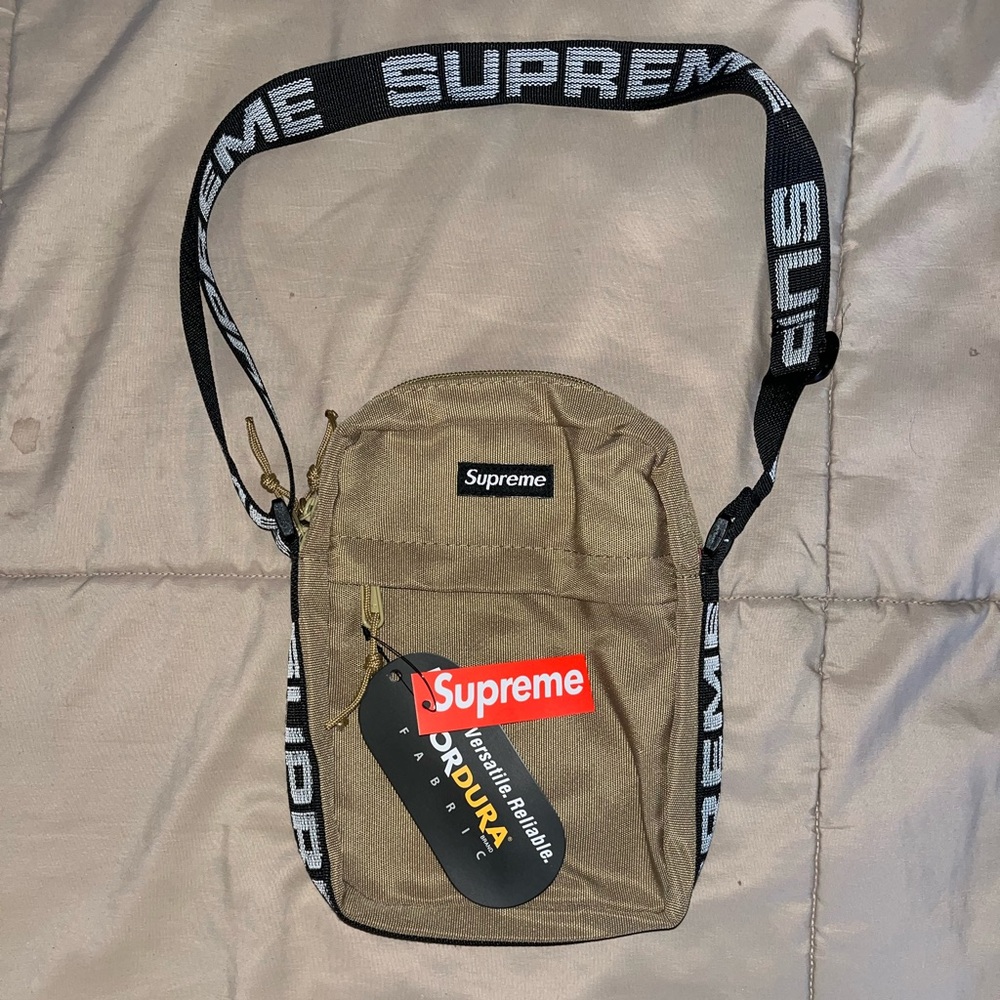 Supreme Shoulder Bag / Crossbody Bag Tan Cordura Fabric BRAND NEW Unisex